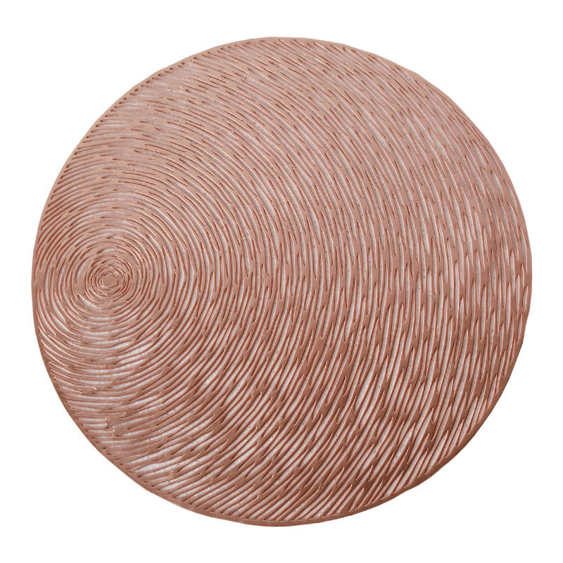 Stylish Round Dining Table Kitchen Hollow Pvc Heat Proof Mat Trendsi