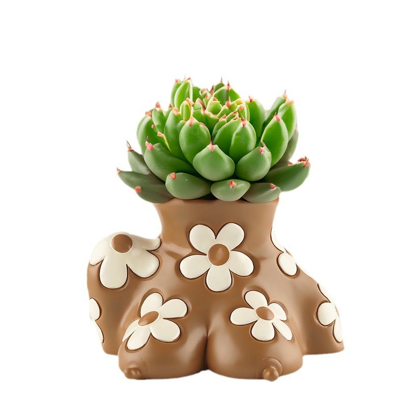 Creative Resin Body Art Flowerpot Home Home Decor Trendsi