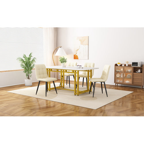 Metal Frame Rectangular Dining Table Modern Kitchen Table Trendsi