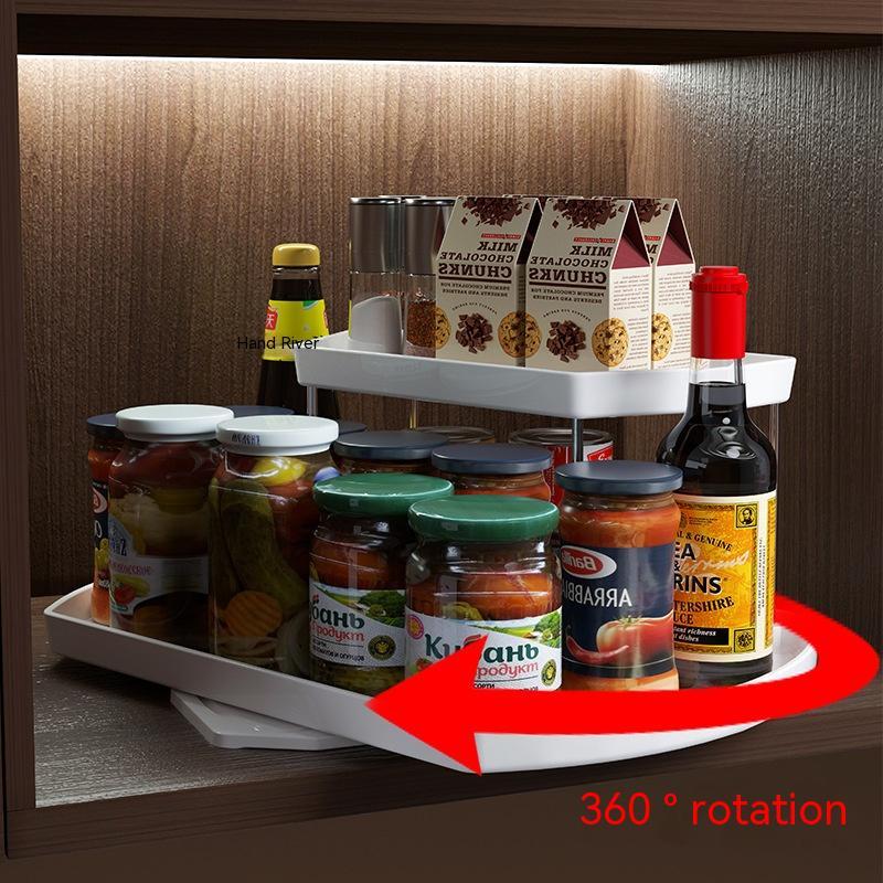 Kitchen Refrigerator Rotating Dining Tray Refrigerated Drinks Trendsi