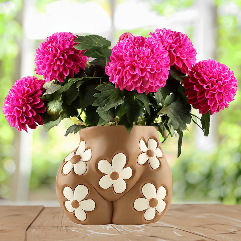 Creative Resin Body Art Flowerpot Home Home Decor Trendsi
