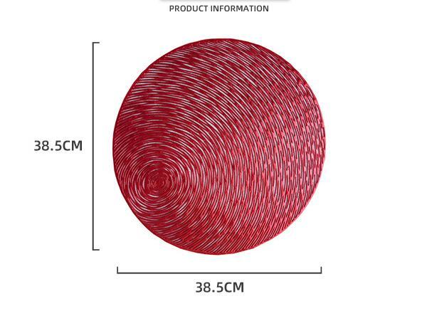 Stylish Round Dining Table Kitchen Hollow Pvc Heat Proof Mat Trendsi