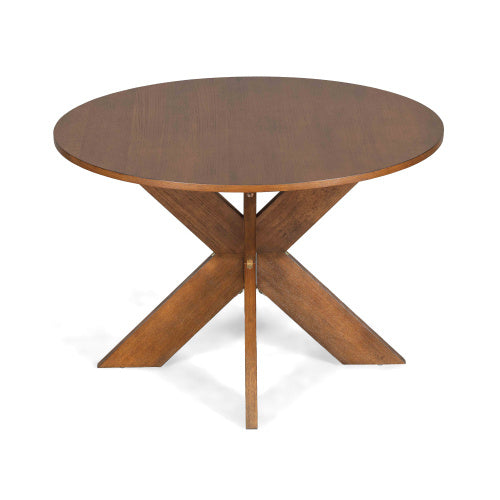 Round Dining Table Modern Farmhouse Kitchen Table, Cherry Trendsi