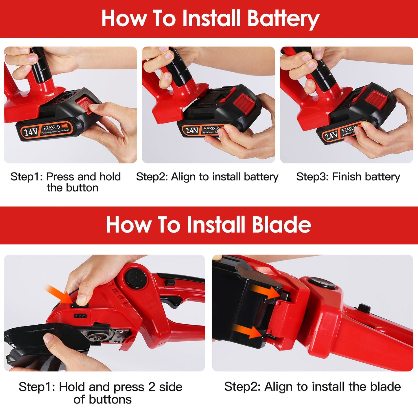 1Set 24V Cordless Handheld Grass Shear Hedge Trimmer With 90 Degree Cutting Angle 2Pcs Replaceable Blades Detachable Battery For Garden Lawn Trendsi