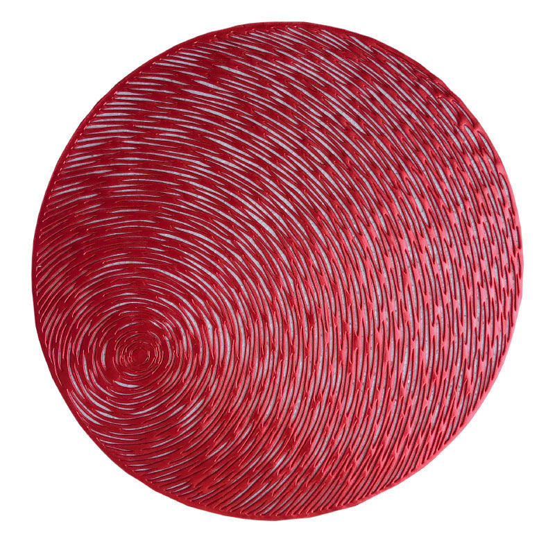 Stylish Round Dining Table Kitchen Hollow Pvc Heat Proof Mat Trendsi
