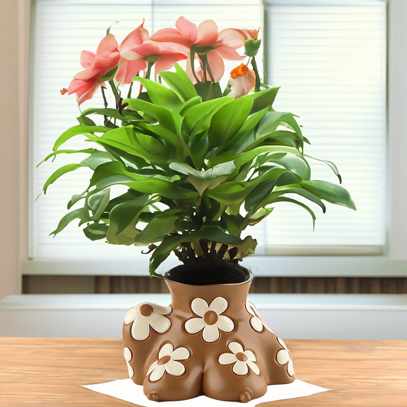 Creative Resin Body Art Flowerpot Home Home Decor Trendsi