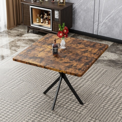 Square Dining Table, Mid Century Modern Square Dining Table For 4-6 Person, Coffee Table For Kitchen Dining Room, Office, Save Space Trendsi