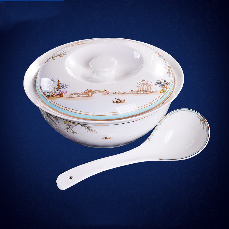 New Chinese Style Hotel Table Ceramic Dining Restaurant Kitchen Plate Trendsi