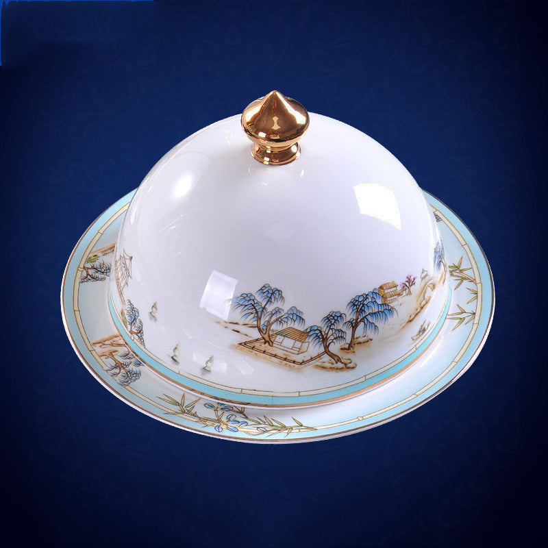New Chinese Style Hotel Table Ceramic Dining Restaurant Kitchen Plate Trendsi