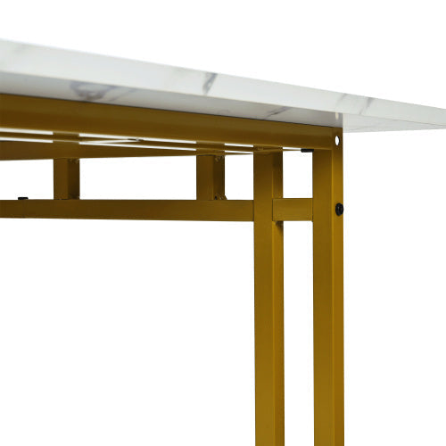 Metal Frame Rectangular Dining Table Modern Kitchen Table Trendsi