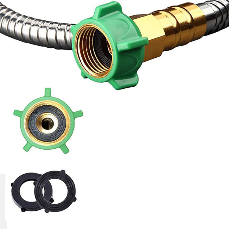 Stainless Steel Garden Hose With Brass Garden Hose Nozzle Trendsi