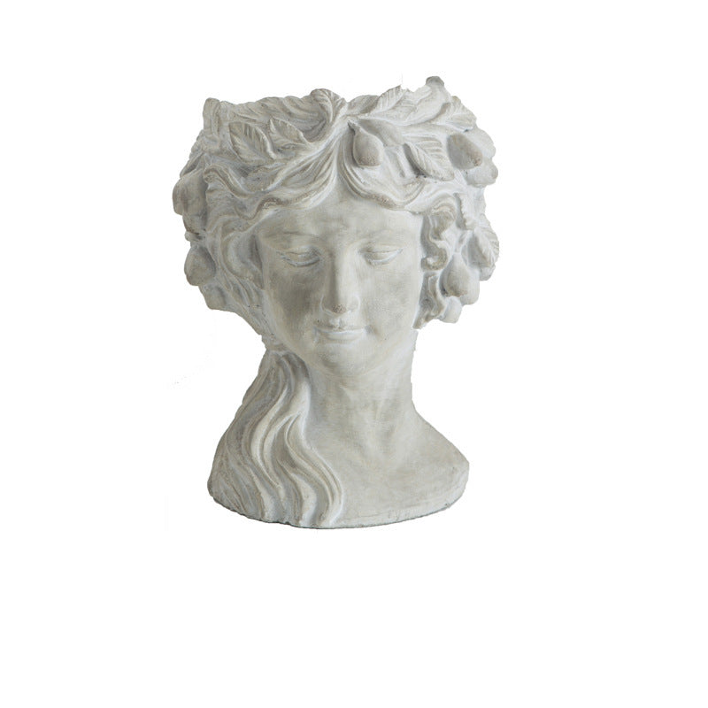 Statue Portrait Flower Garden Decoration Trendsi