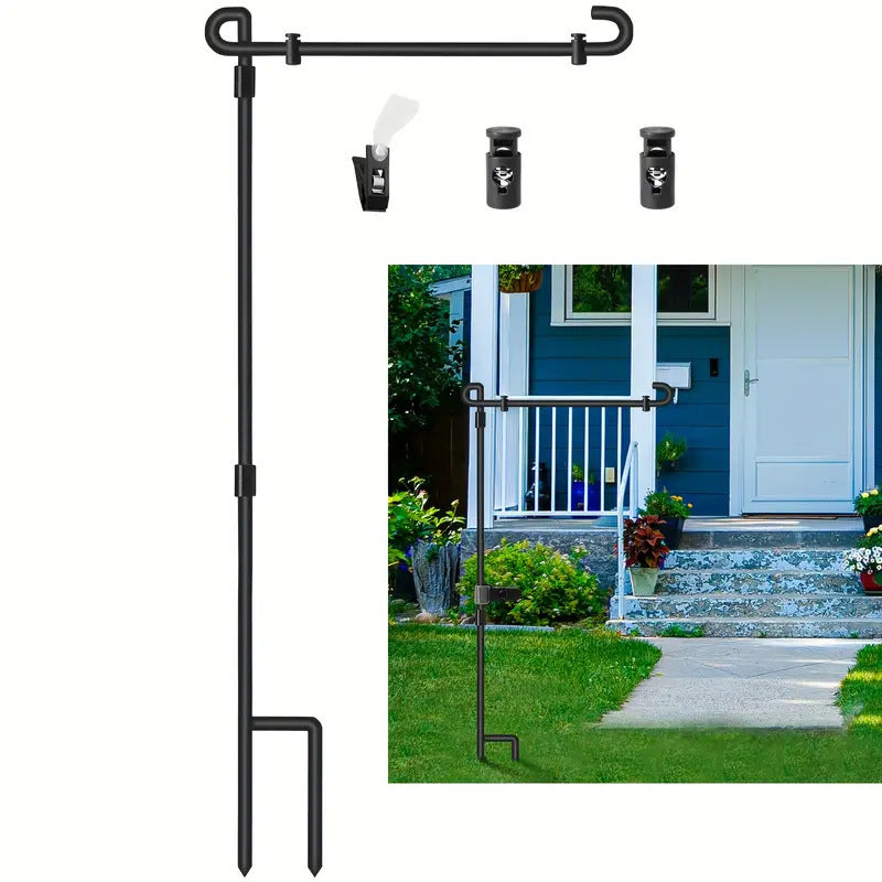 Garden Flag Stand Metal Linen Garden Flag Decoration Trendsi
