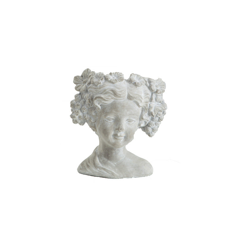 Statue Portrait Flower Garden Decoration Trendsi