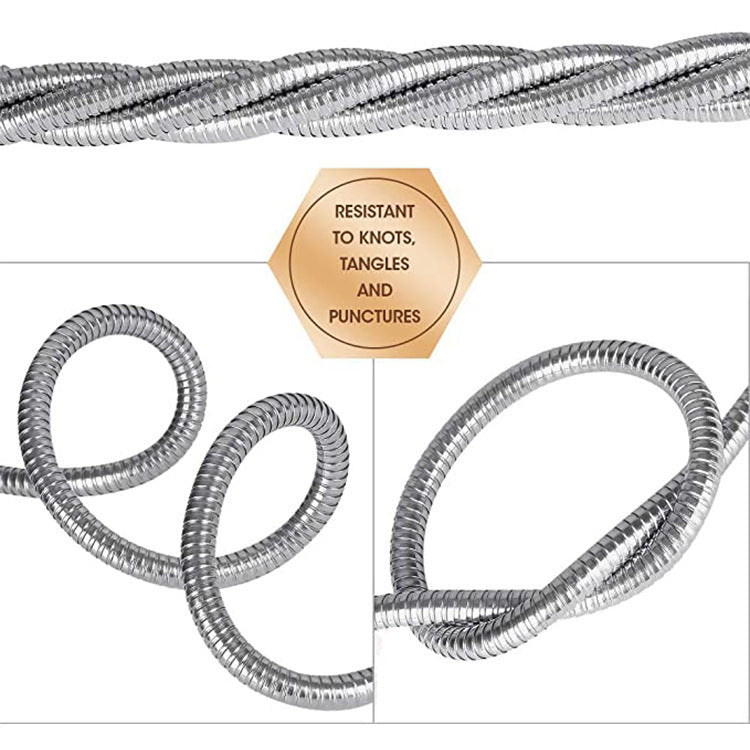 Stainless Steel Garden Hose With Brass Garden Hose Nozzle Trendsi