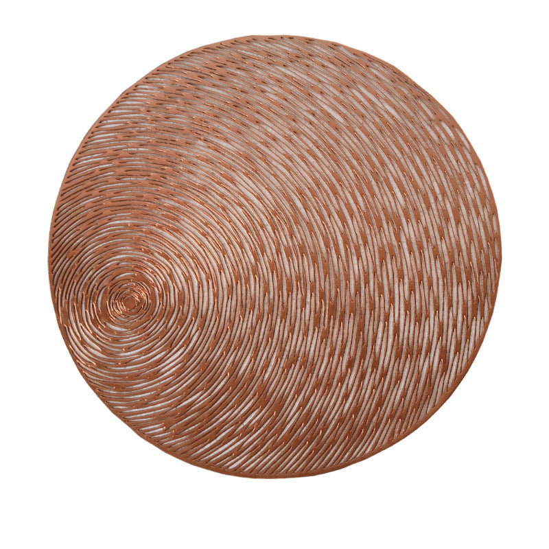 Stylish Round Dining Table Kitchen Hollow Pvc Heat Proof Mat Trendsi