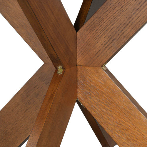 Round Dining Table Modern Farmhouse Kitchen Table, Cherry Trendsi