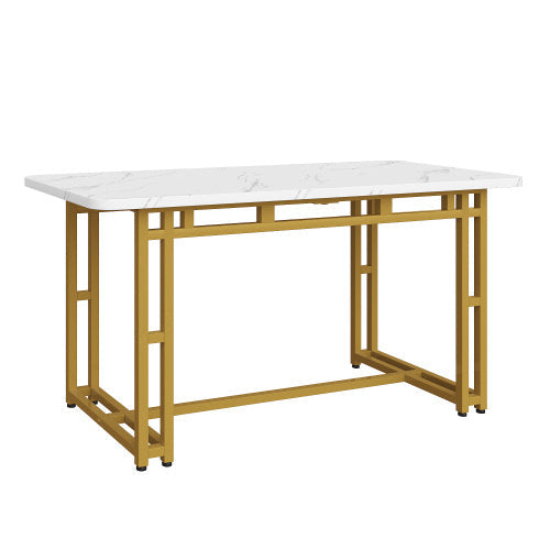 Metal Frame Rectangular Dining Table Modern Kitchen Table Trendsi