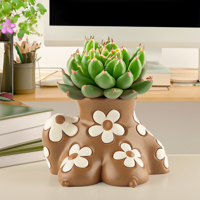 Creative Resin Body Art Flowerpot Home Home Decor Trendsi