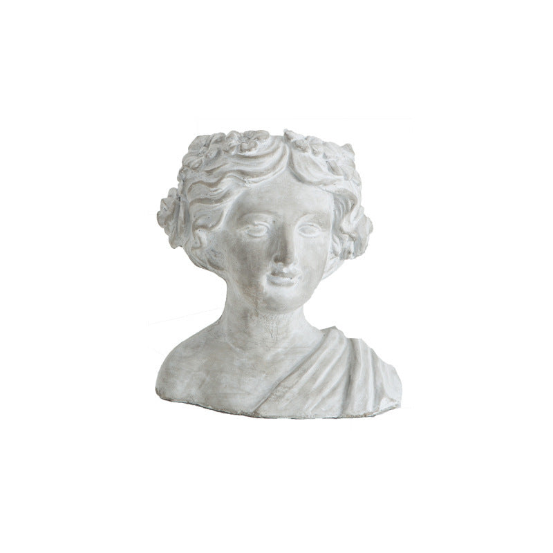 Statue Portrait Flower Garden Decoration Trendsi