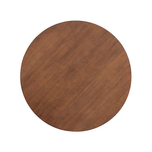 Round Dining Table Modern Farmhouse Kitchen Table, Cherry Trendsi