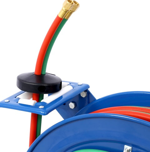 Welding Hose Reel Retractable 1  4 Inch Foot Twin Oxygen Acetylene Rubber Hoses STD Duty Max 200PSI Heavy Duty Industrial Single Arm Construction Trendsi