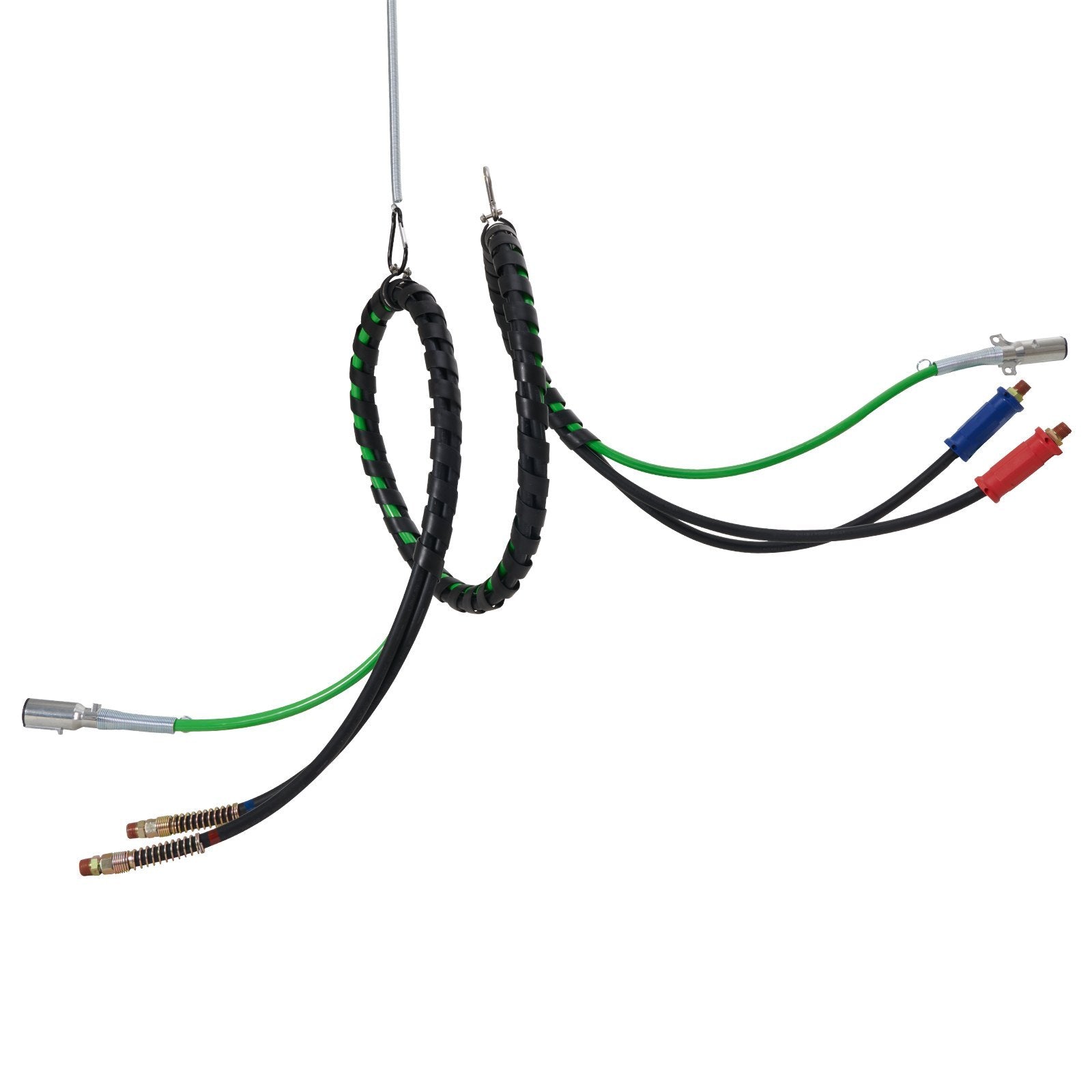 12FT Semi Truck Air Lines Kit With 2PCS Glad Hands, 3-in-1 Air Hoses  7 Way ABS Electric Power Line, With 2PCS Gladhand Handles, 4PCS Seals And Tender Spring Kit For Semi Truck Trailer Tractor Trendsi