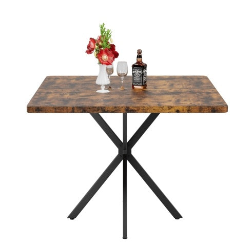 Square Dining Table, Mid Century Modern Square Dining Table For 4-6 Person, Coffee Table For Kitchen Dining Room, Office, Save Space Trendsi