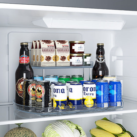 Kitchen Refrigerator Rotating Dining Tray Refrigerated Drinks Trendsi