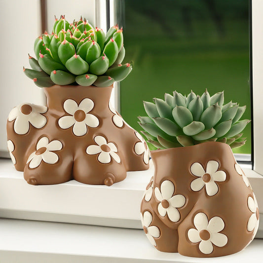 Creative Resin Body Art Flowerpot Home Home Decor Trendsi