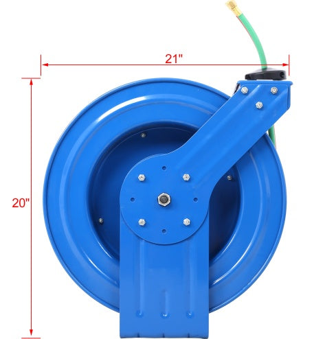 Welding Hose Reel Retractable 1  4 Inch Foot Twin Oxygen Acetylene Rubber Hoses STD Duty Max 200PSI Heavy Duty Industrial Single Arm Construction Trendsi